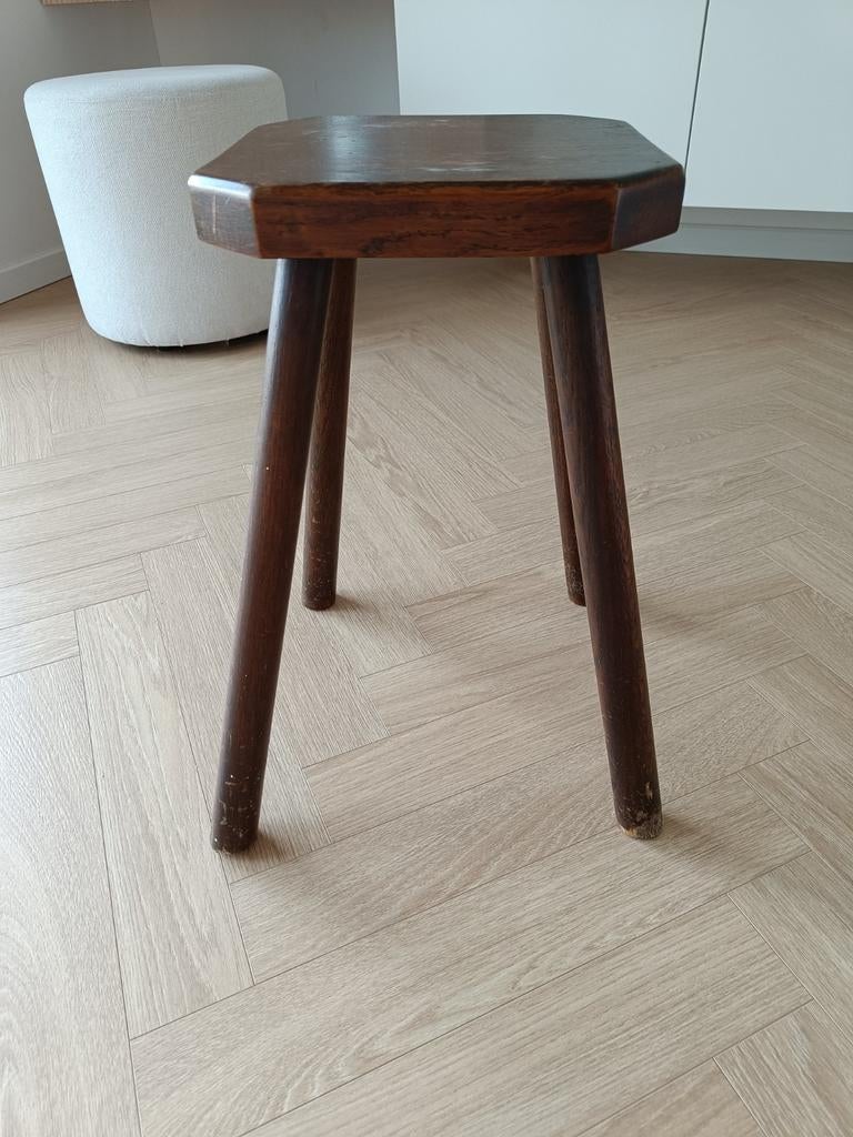 Vintage houten kruk, Ophalen