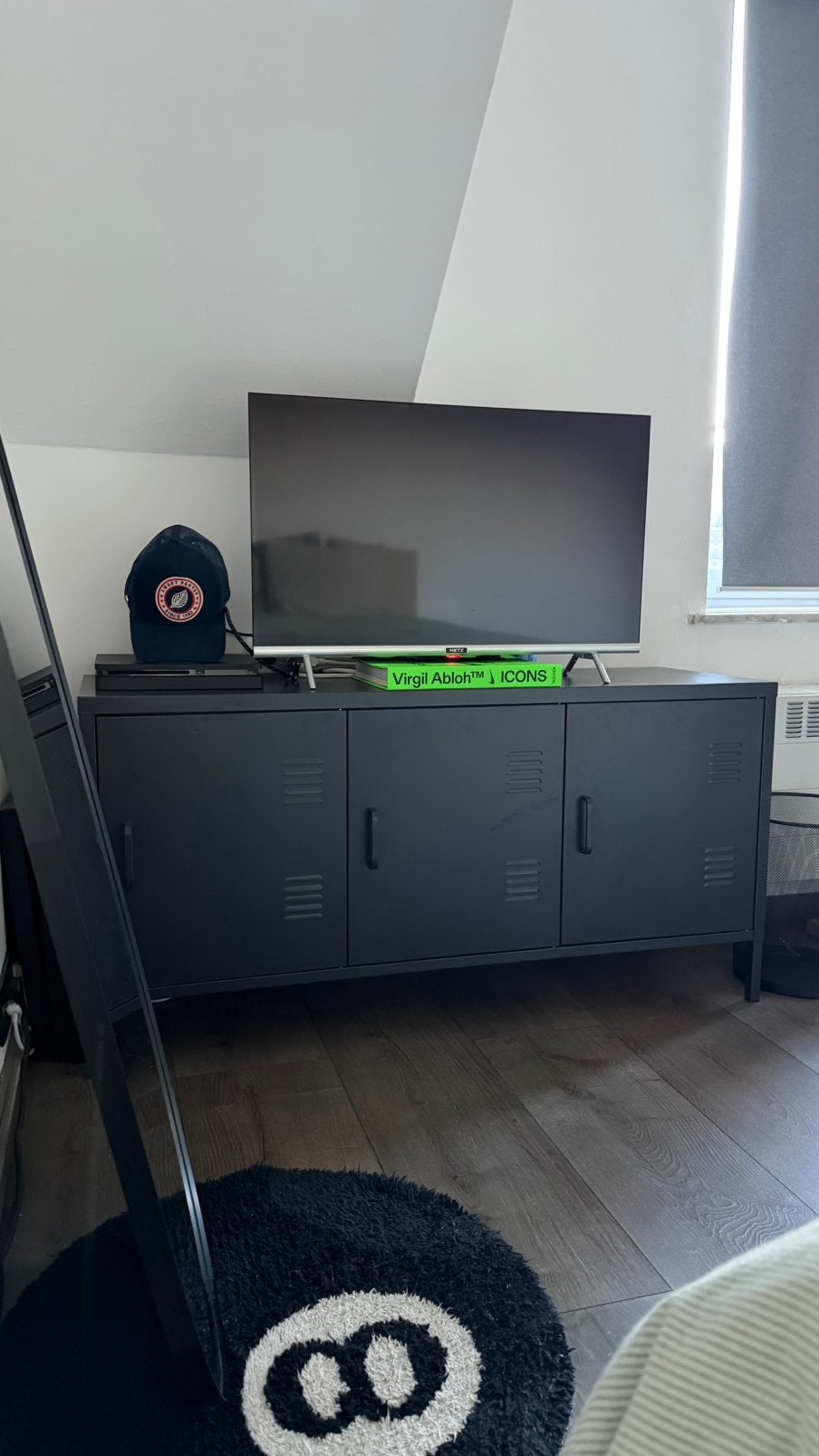 Zwarte metalen TV-kast / dressoir – 120 x 60 x 40 cm, Maison & Meubles, Enlèvement, Utilisé