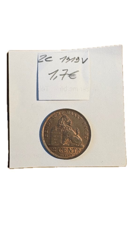 ALBERT I: 2 CENT 1919V (1), Ophalen of Verzenden