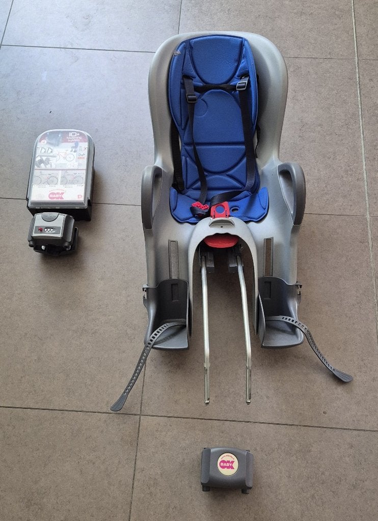 10+ Fietsstoeltje OK BABY max 22kg, Repose-pieds, Enlèvement, Utilisé, Ok baby