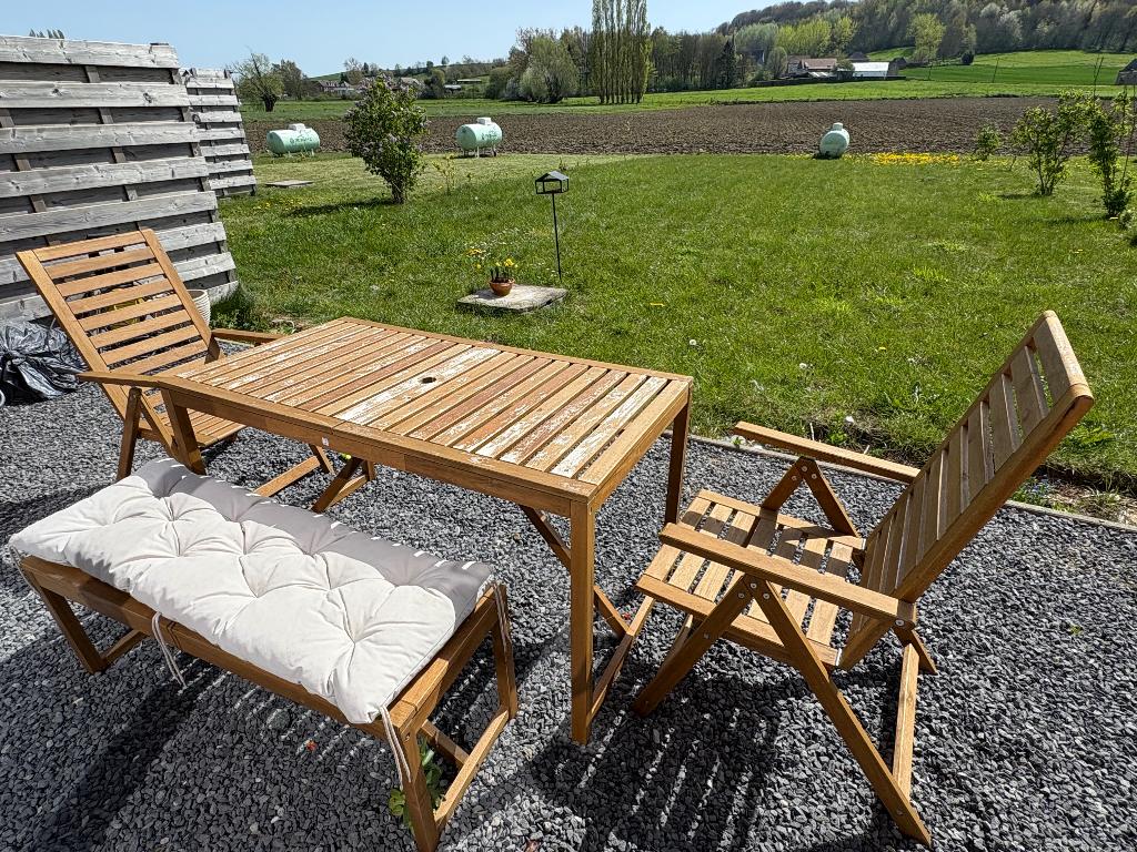salon de jardin, Enlèvement, Utilisé, Bois, Salons de jardin