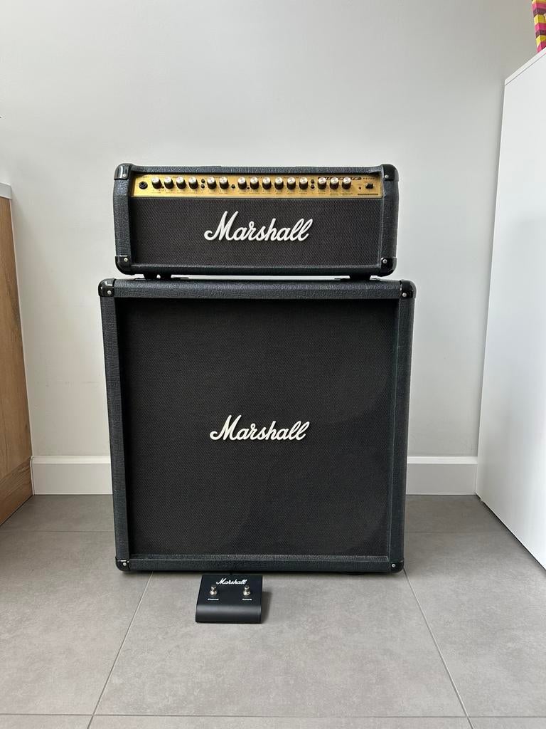 Marshall Valvestate VS100  head + 4x12 Cabinet + Footswitch, Enlèvement, Comme neuf