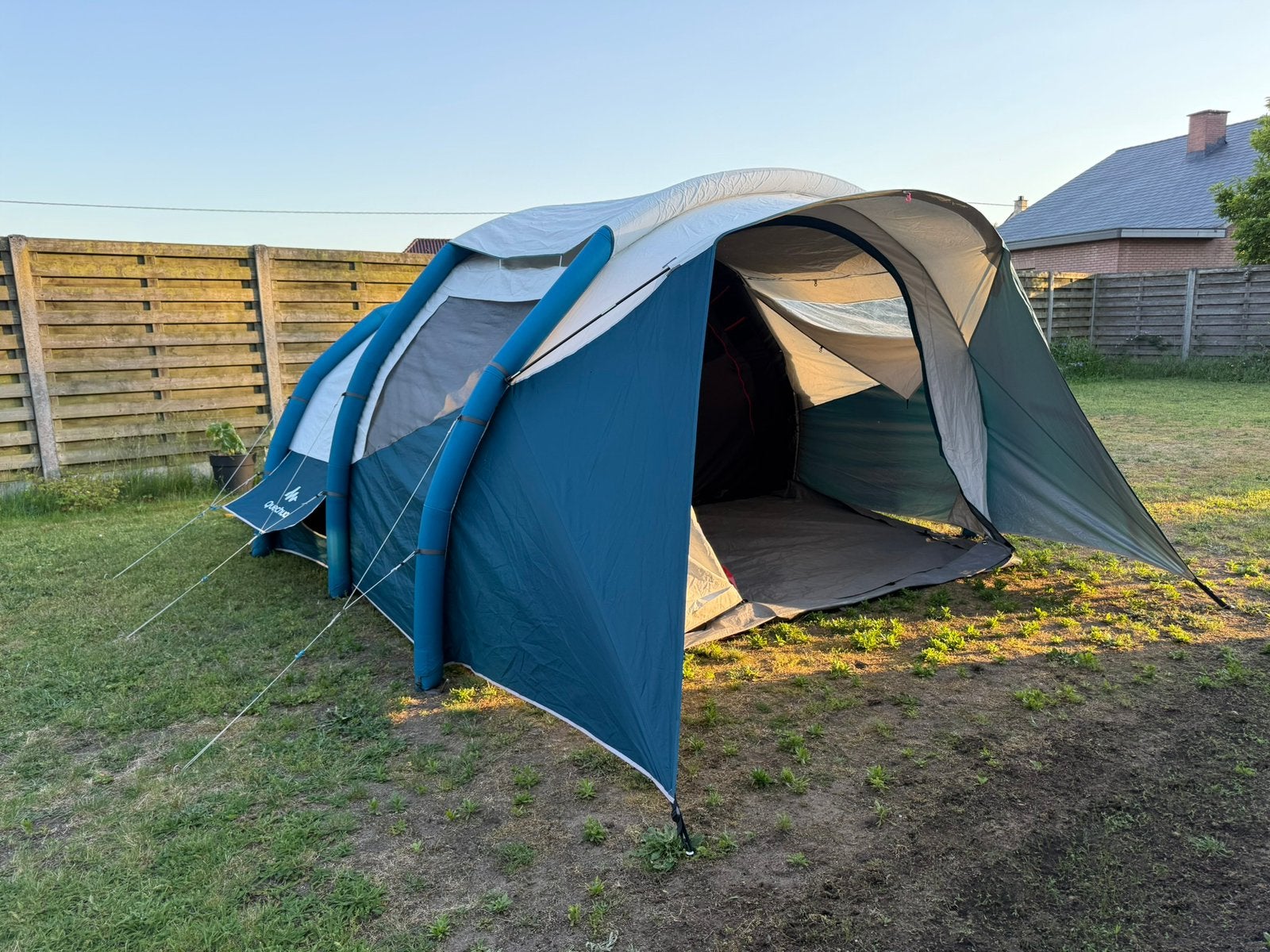 Tente Quechua Air Seconds 5.2 Fresh & Black, Caravanes & Camping, Enlèvement, Comme neuf