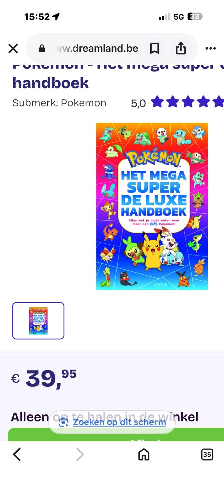 Pokemon - Het mega super de luxe handboek, Livres, Humour, Enlèvement, Comme neuf