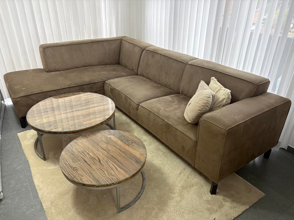 Canapé / fauteuil méridienne + 4 chaises 500€, Enlèvement ou Envoi, Comme neuf