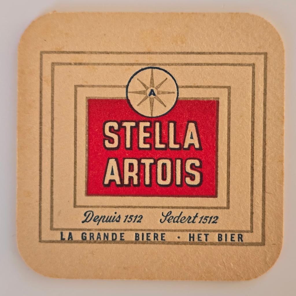 Stella Artois Bierviltje Bierdeckel Onderzetter, Verzamelen, Verzenden, Gebruikt, Viltje(s), Stella Artois
