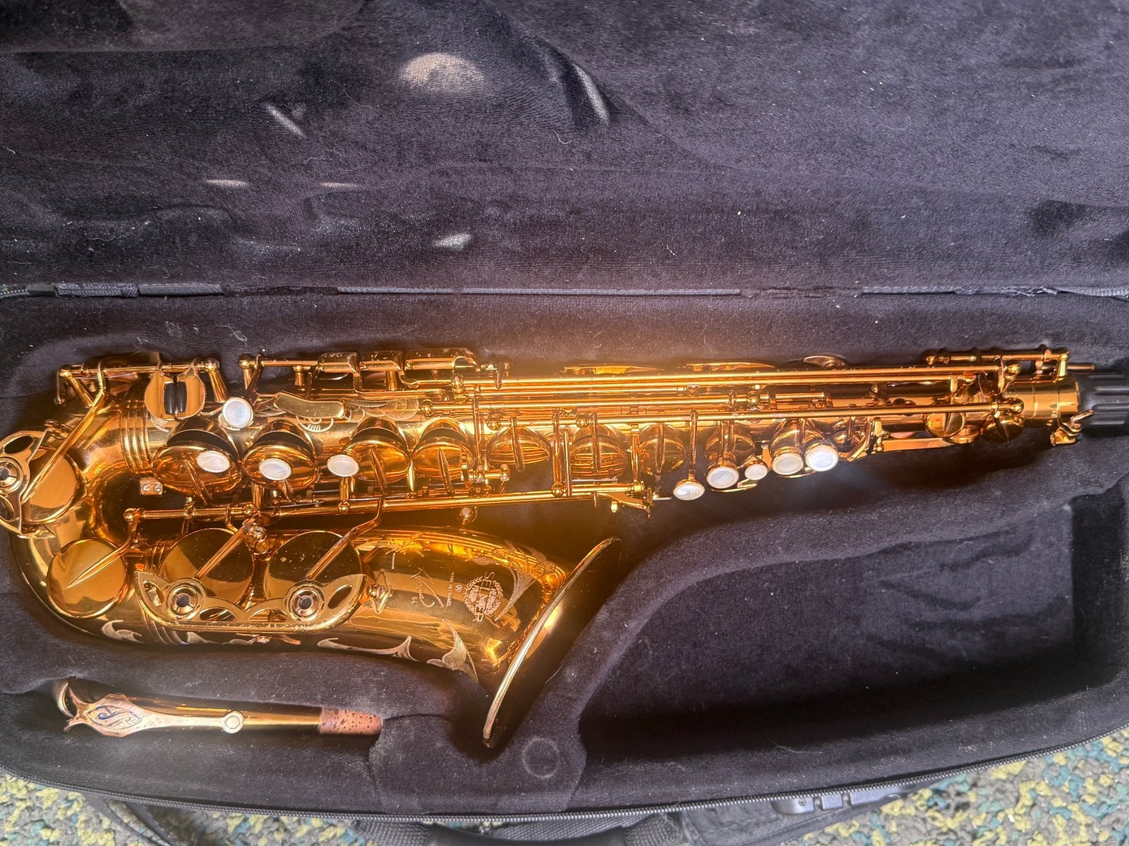 Selmer Altsaxofoon Reference 54 donker gelakt en gegraveerd, Muziek en Instrumenten, Ophalen of Verzenden, Zo goed als nieuw