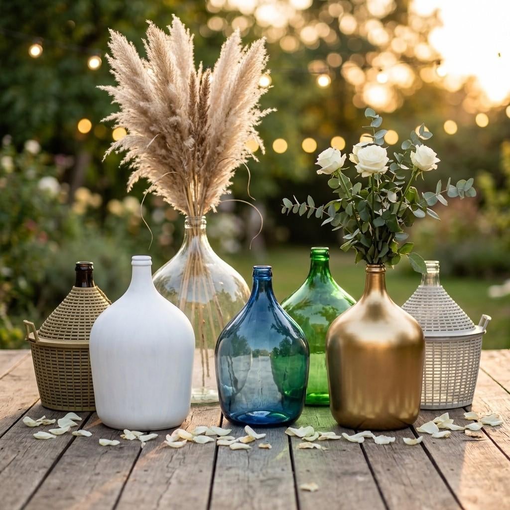 Elégantes dame-jeannes - parfaites pour déco de mariage, Maison & Meubles, Enlèvement, Verre