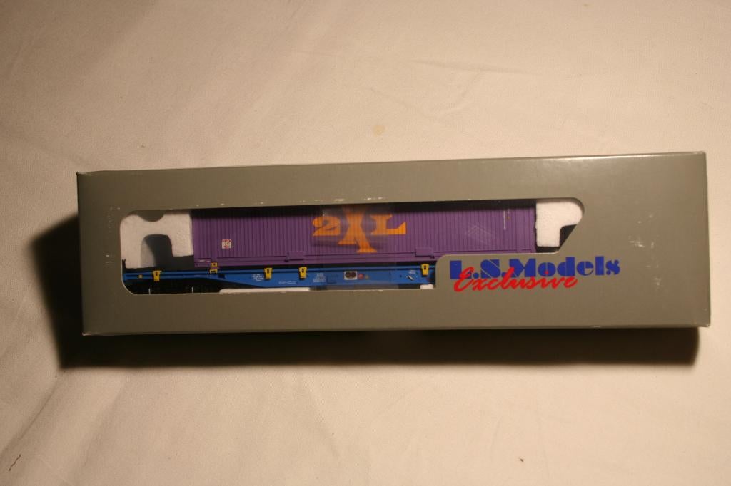 LS Models 32032 (HO,DC) Containerwagen Sgnss TRW NMBS / SNCB, Overige merken, Gelijkstroom, Wagon, Ophalen of Verzenden