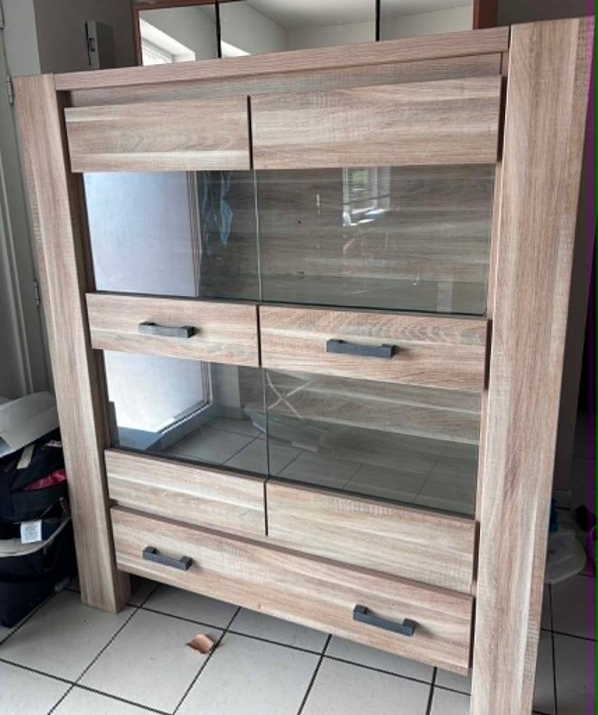 2 kasten, Ophalen, Gebruikt, Met deur(en), Glas
