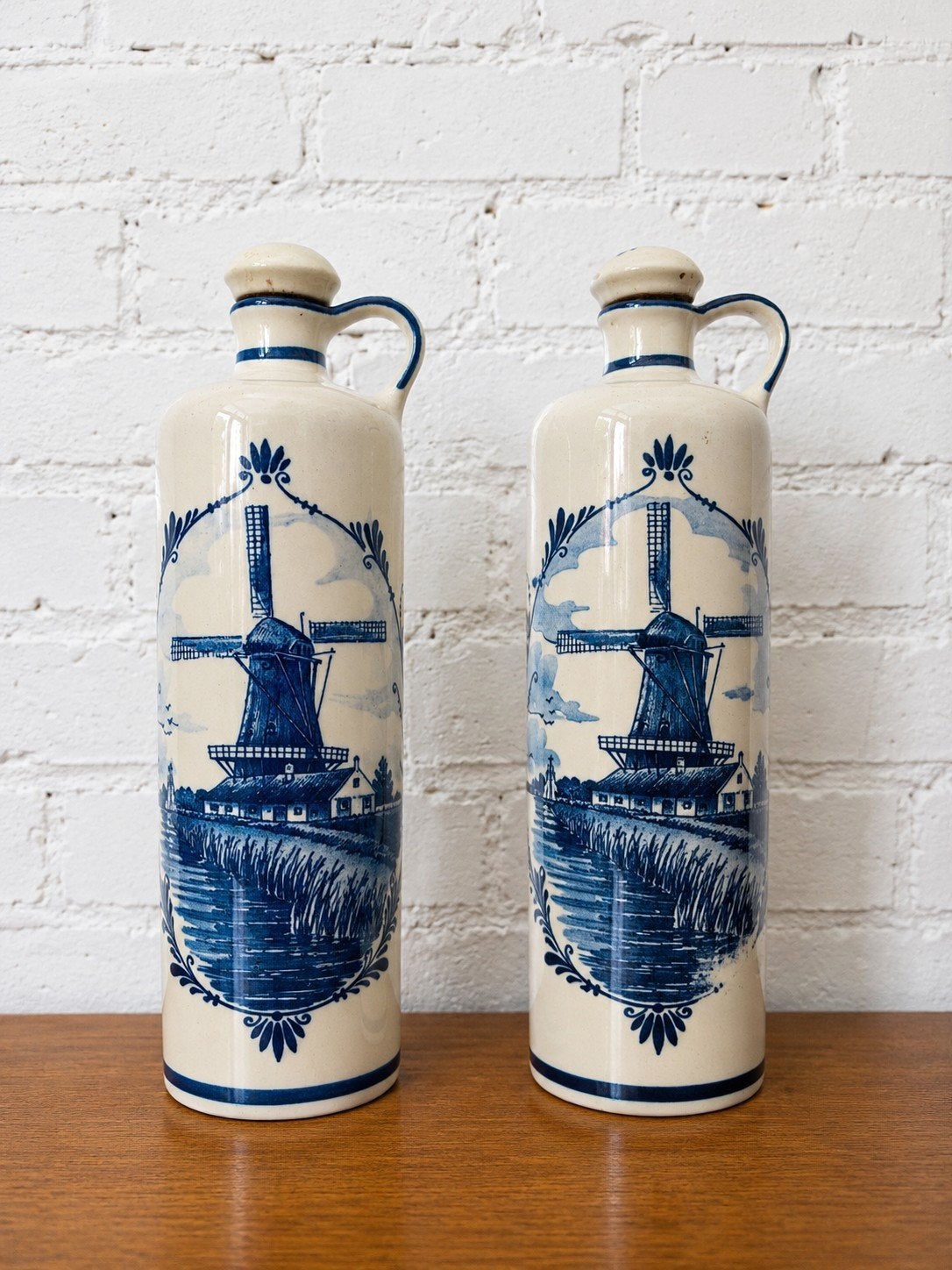 paire de bouteilles vintage Delft blue – made in Holland, Ophalen of Verzenden