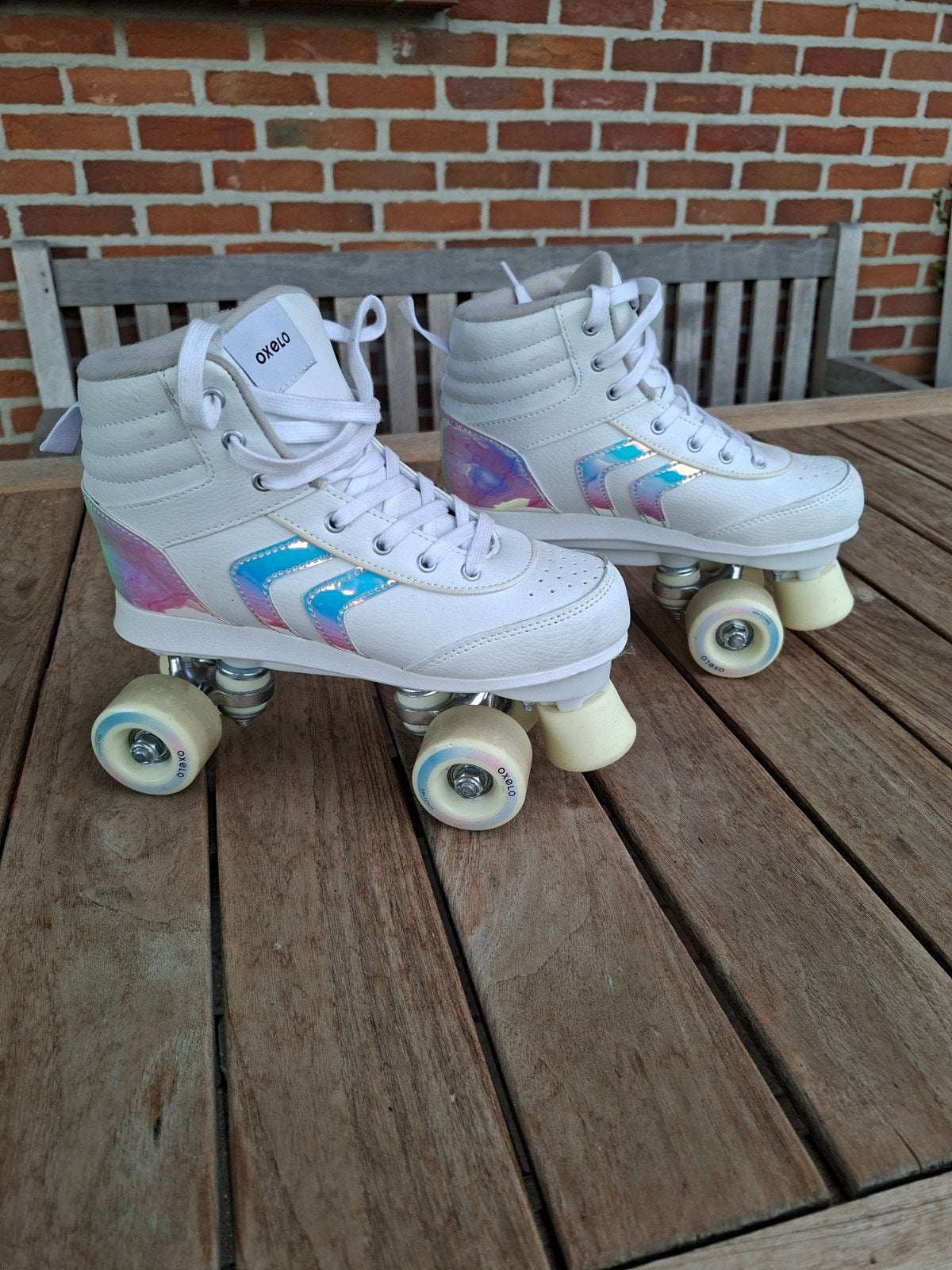 Rolschaatsen en beschermers, Ophalen of Verzenden, Zo goed als nieuw