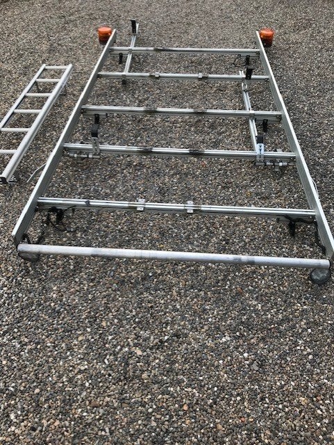 Aluminium Dakdrager met ladderrol + Ladder, Auto diversen, Ophalen, Gebruikt