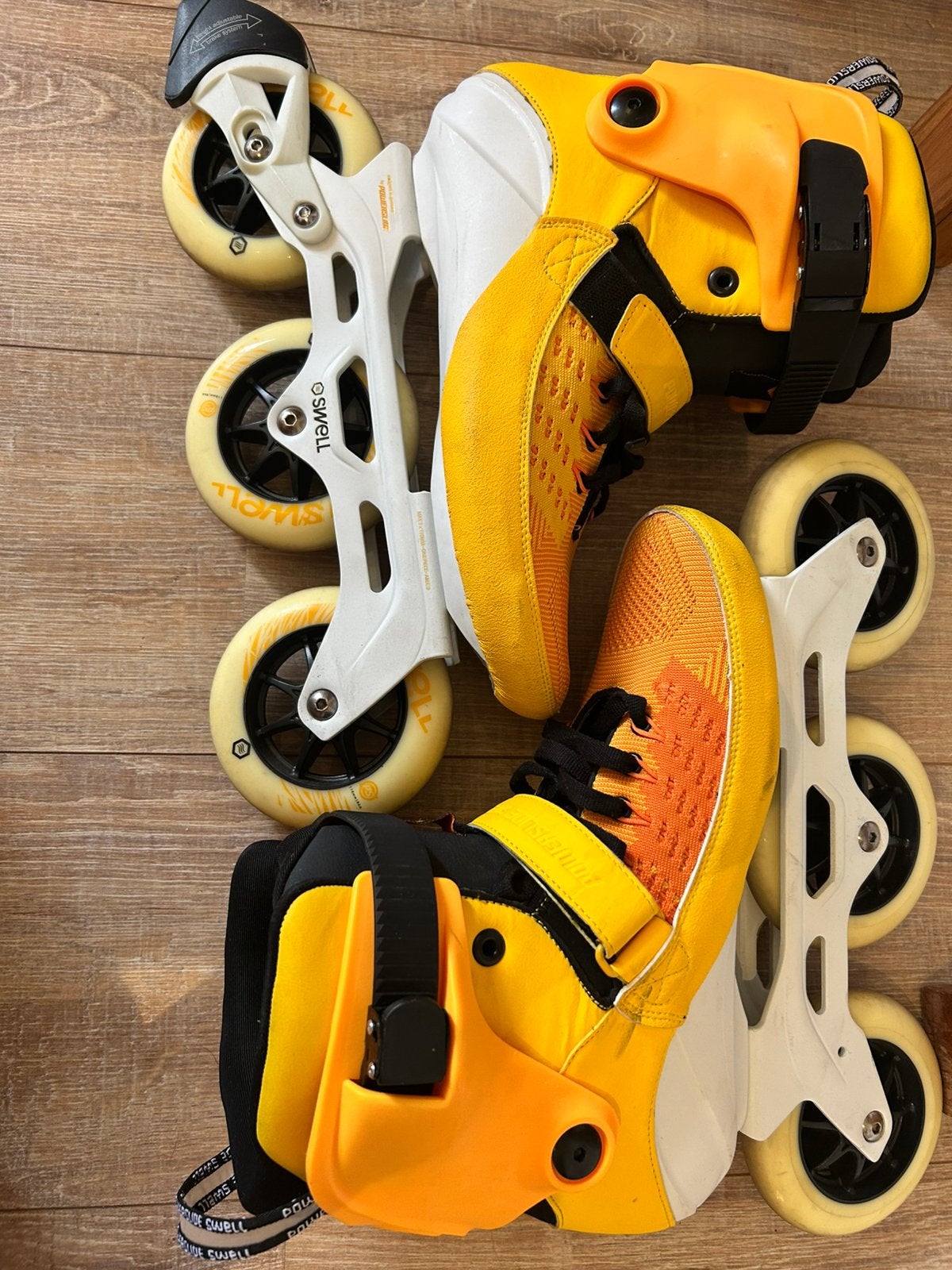 Powerslide Swell tangerine 110mm, Sport en Fitness, Skeelers, Ophalen of Verzenden, Zo goed als nieuw