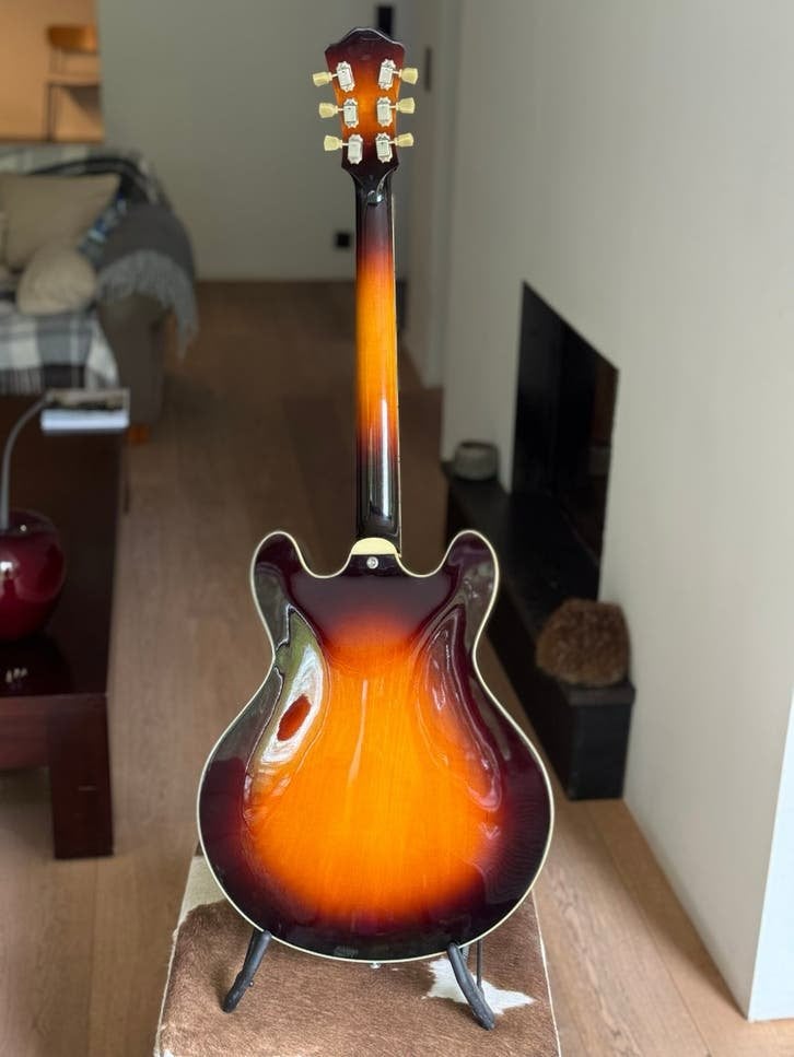 Eastman T386-SB Sunburst - étui d’origine - certificat, Musique & Instruments, Enlèvement, Comme neuf, Semi-solid body, Autres marques