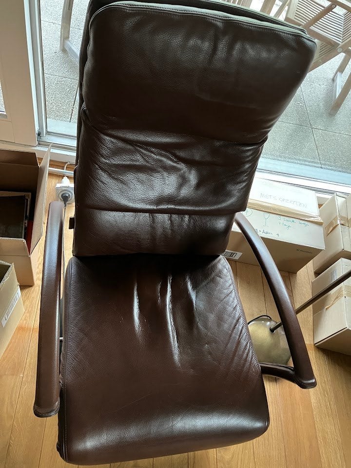 Durlet Dayton relax fauteuil, Ophalen, Gebruikt, Leer, Tijdloos strak