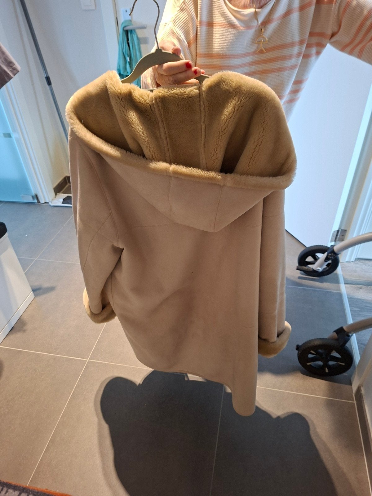leren jas, Kleding | Heren, Ophalen of Verzenden, Beige