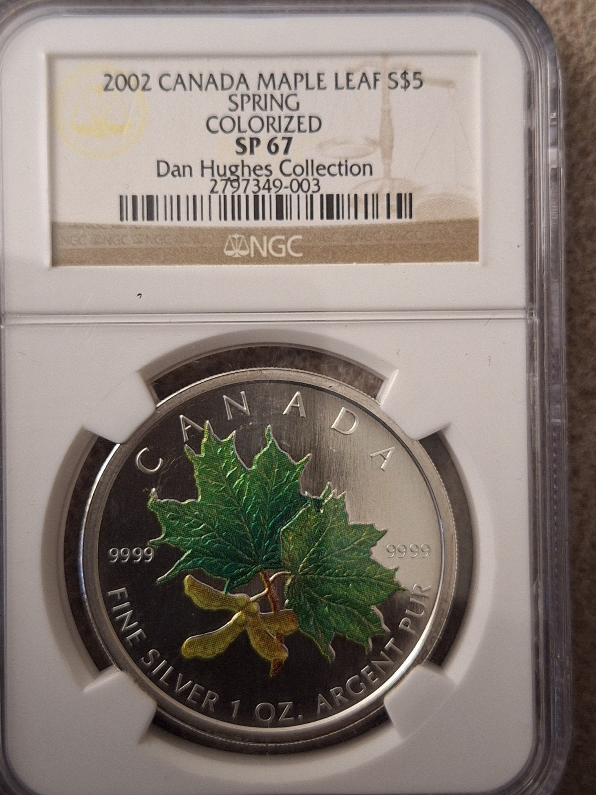 ZELDZAAM! 2002 Canada Silver Maple Leaf "Spring", Ophalen of Verzenden, Zilver