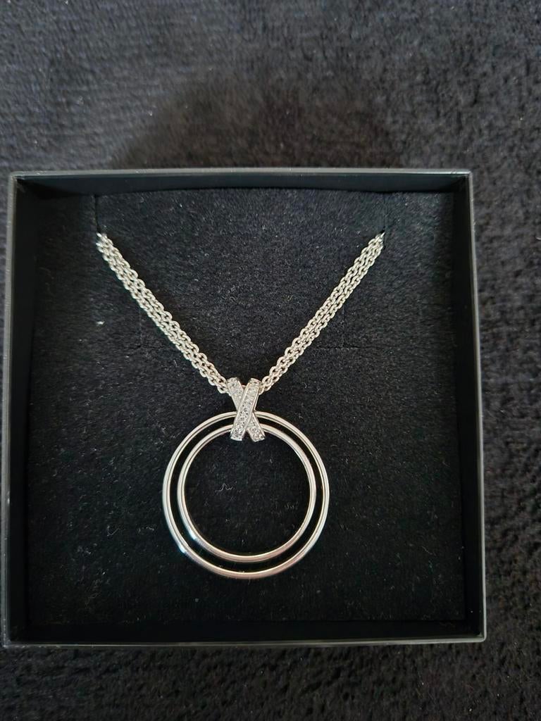Nieuwe zilveren halsketting van Nona, Nieuw, Ophalen of Verzenden, Verstelbaar, Zilver