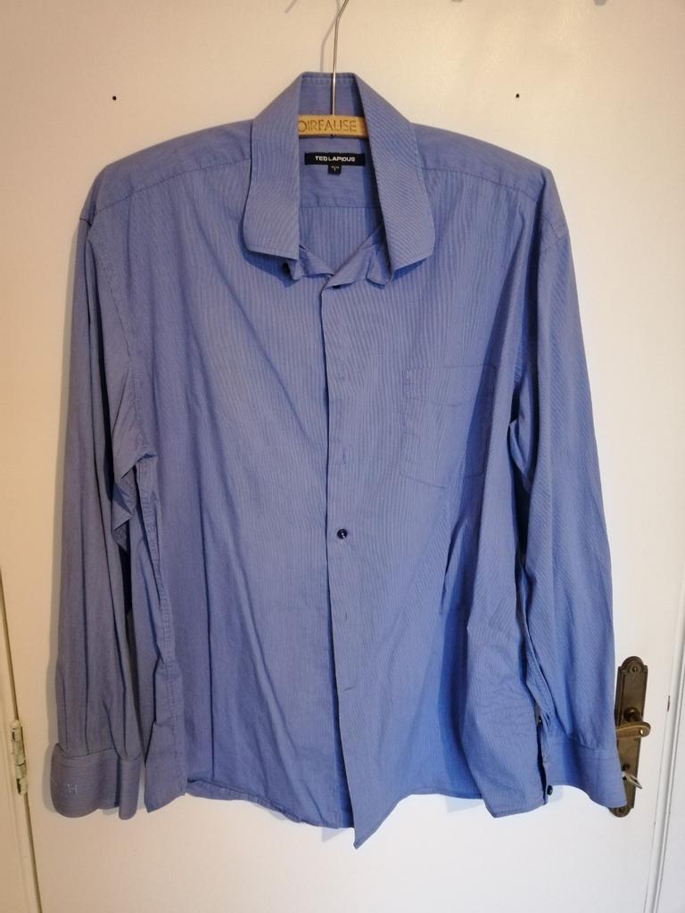 Chemise bleue Ted Lapidus, T 43/44, 5, Ophalen of Verzenden, Zo goed als nieuw