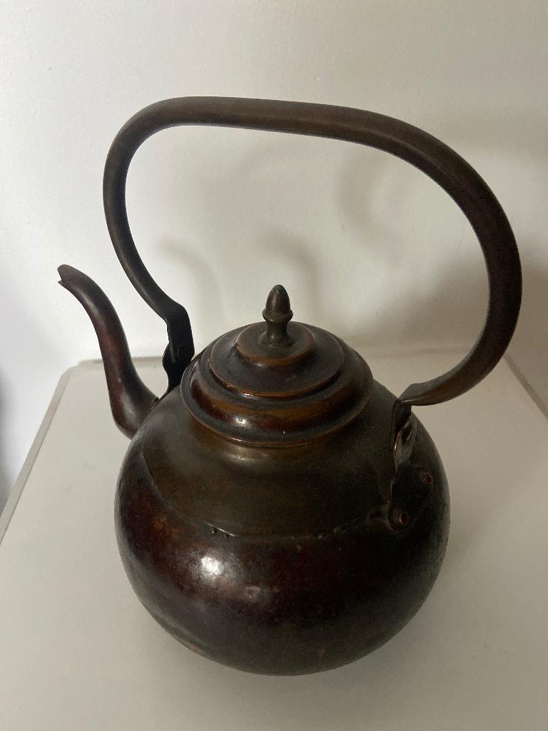 Decoratief koperen waterketel, Antiek en Kunst, Ophalen