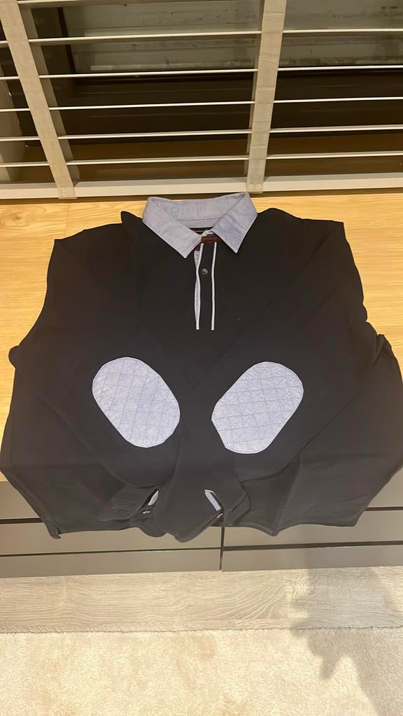 Polo longues manches neuf taille L, Nieuw, Maat 52/54 (L), Blauw, Massimo Dutti