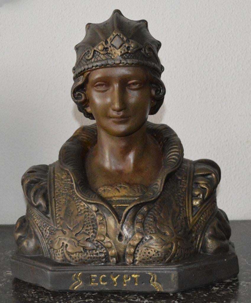 Buste Art Déco « Égypte », Antiquités & Art, Curiosités & Brocante, Enlèvement ou Envoi