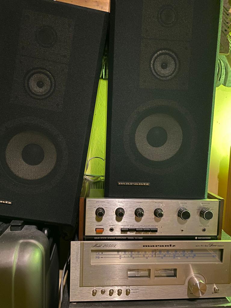 Marantz boxen, Kenwood versterker, Marantz radio tuner., Gebruikt, Losse componenten, Tuner of Radio, Ophalen