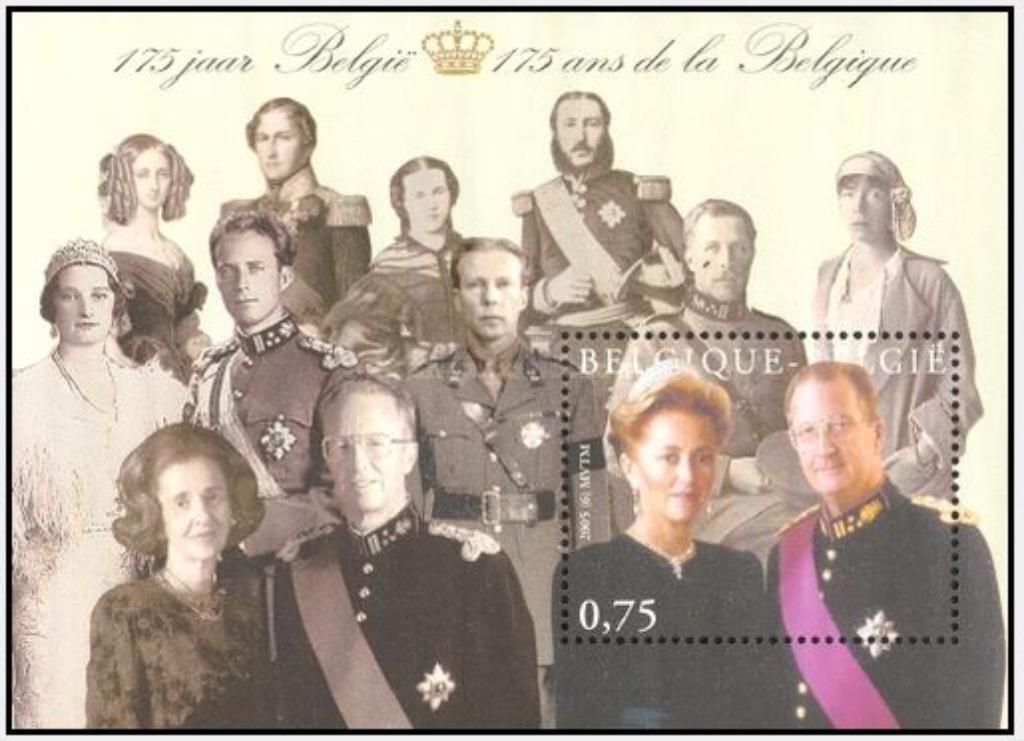 BL118 Timbre 175 ans de la Belgique La Dynastie (1830-2005), Enlèvement ou Envoi, Timbre-poste, Neuf