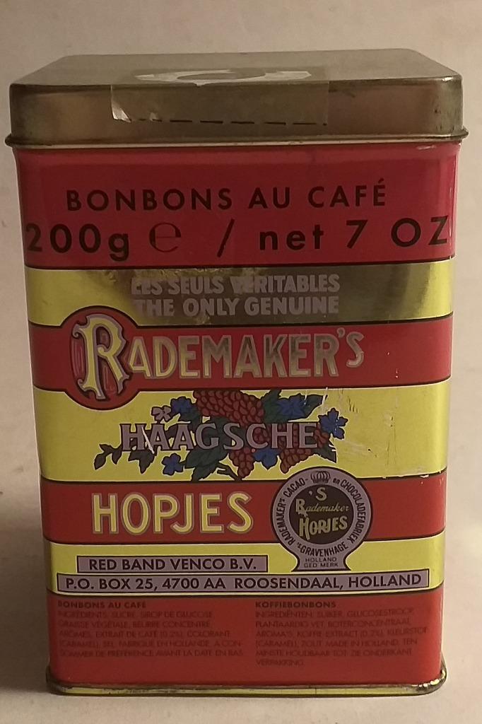 oude blikken doos - Rademaker's Haagsche hopjes, Ophalen of Verzenden