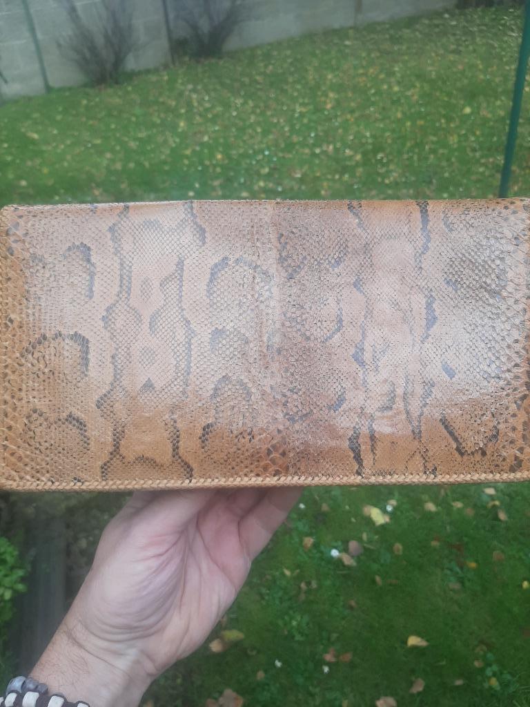 Art africain. Pochette en serpent, Handtassen en Accessoires, Tassen | Damestassen, Ophalen of Verzenden, Gebruikt, Overige kleuren