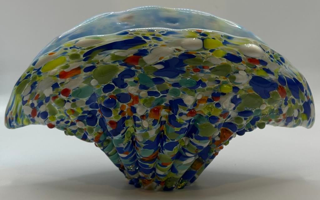 Murano  schelp bowl schaal vaas millefiori mozaiek effect, Enlèvement ou Envoi