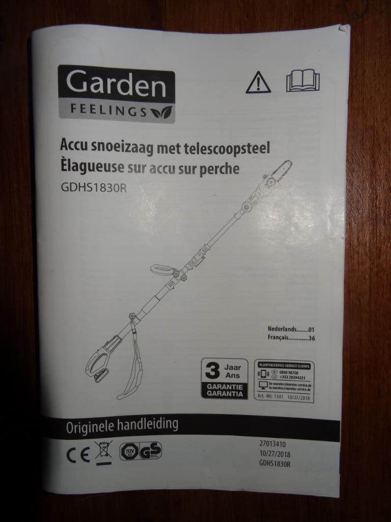 Garden Feelings snoeischaar op batterijen, Ophalen of Verzenden, Zo goed als nieuw, Garden Feelings, Telescopisch