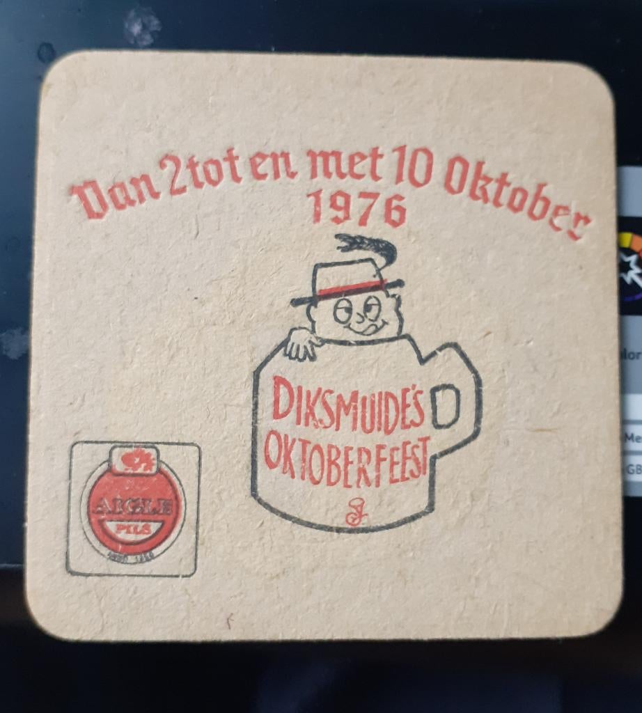 Bierattributen AIGLE BELGICA, Verzamelen, Ophalen of Verzenden, Gebruikt, Viltje(s), Overige merken