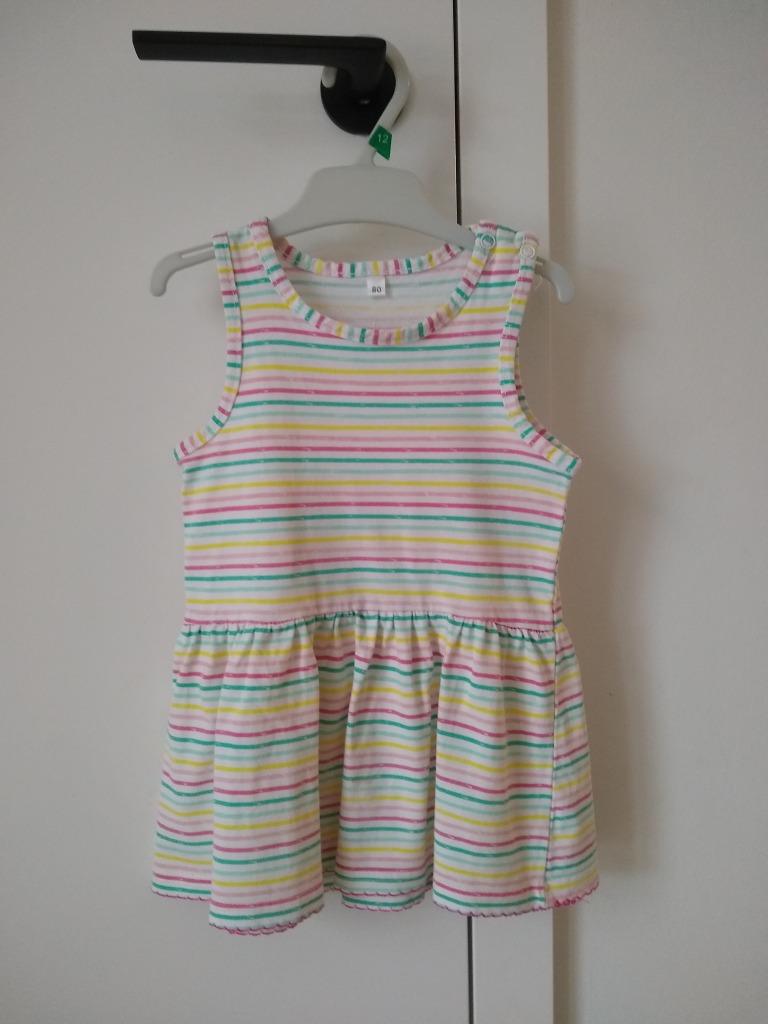 Gestreept jurkje maat 80 Zeeman, Kinderen en Baby's, Babykleding | Maat 80, Zeeman, Gebruikt, Meisje, Jurkje of Rokje