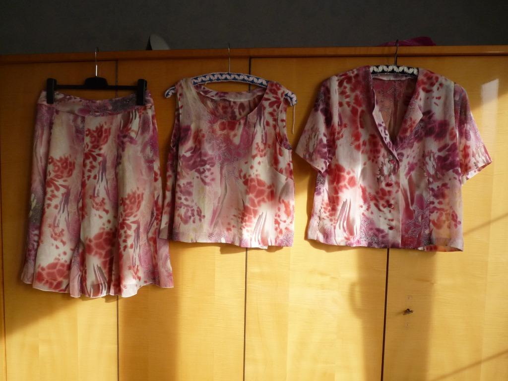 Magnifique ensemble 3 pièces, voile polyester, Enlèvement ou Envoi, Comme neuf, Taille 38/40 (M)