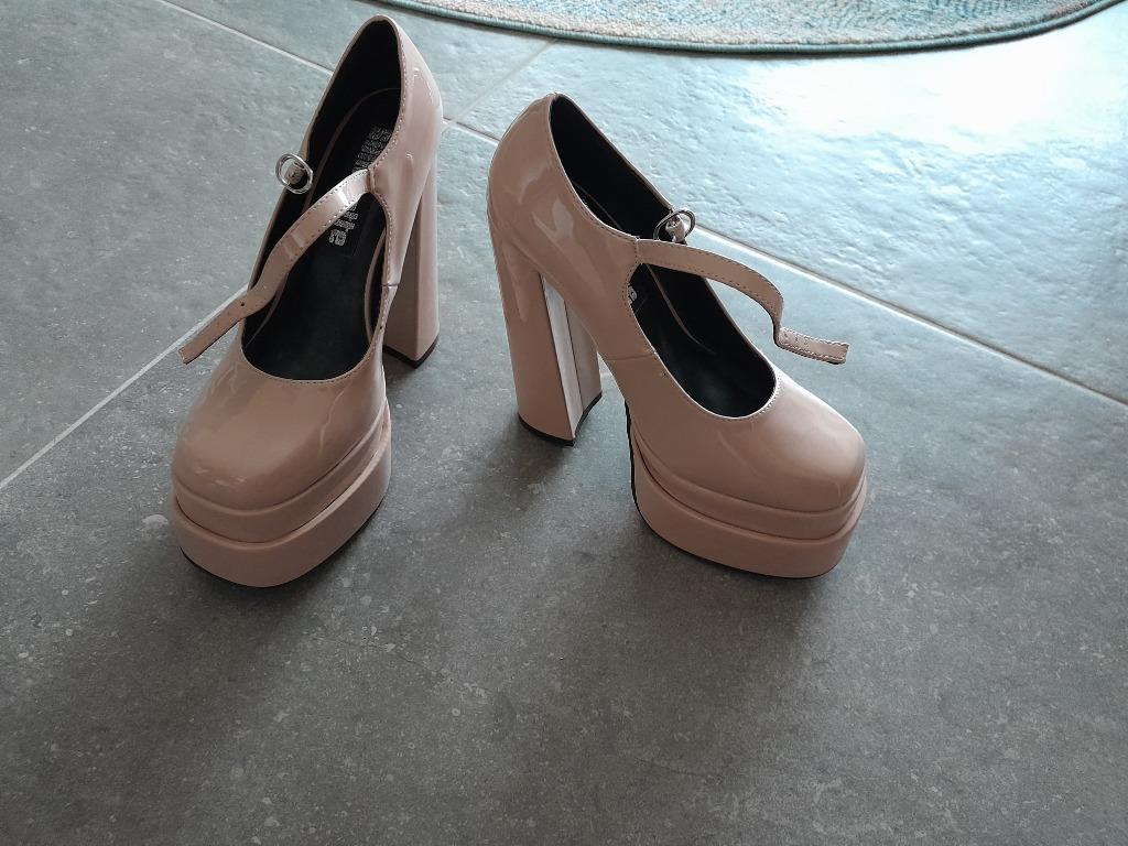 Pumps lak roze, Enlèvement ou Envoi, Comme neuf, Rose, Escarpins