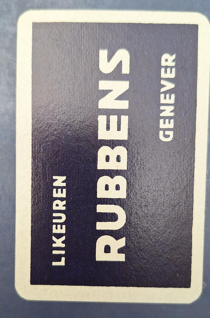 Carte à jouer Zele — Rubbens liquors genever, blue_68, Enlèvement ou Envoi, Utilisé, Carte(s) à jouer