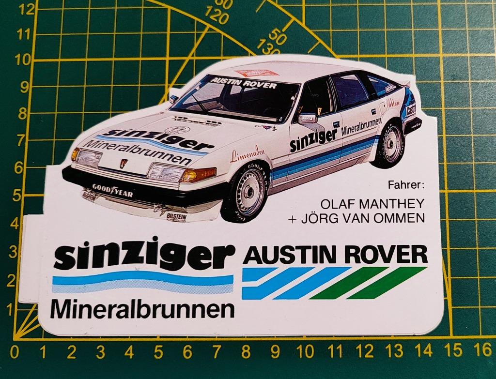 Sticker Austin Rover 3500 SD1 - Manthey - Van Ommen 1983, Ophalen of Verzenden