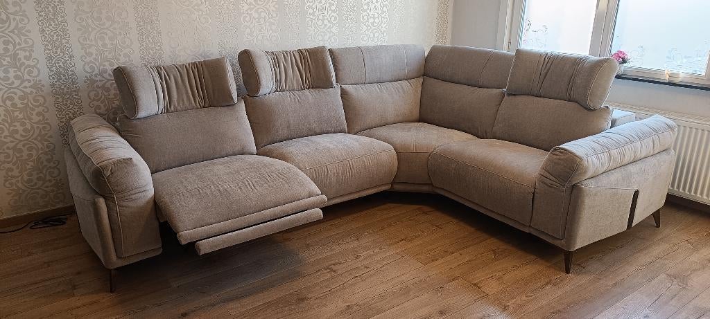 Hoekzetel met relax en verstelbare hoofdsteunen, 100 à 125 cm, 250 à 300 cm, Modern, landelijk, Quatre personnes ou plus
