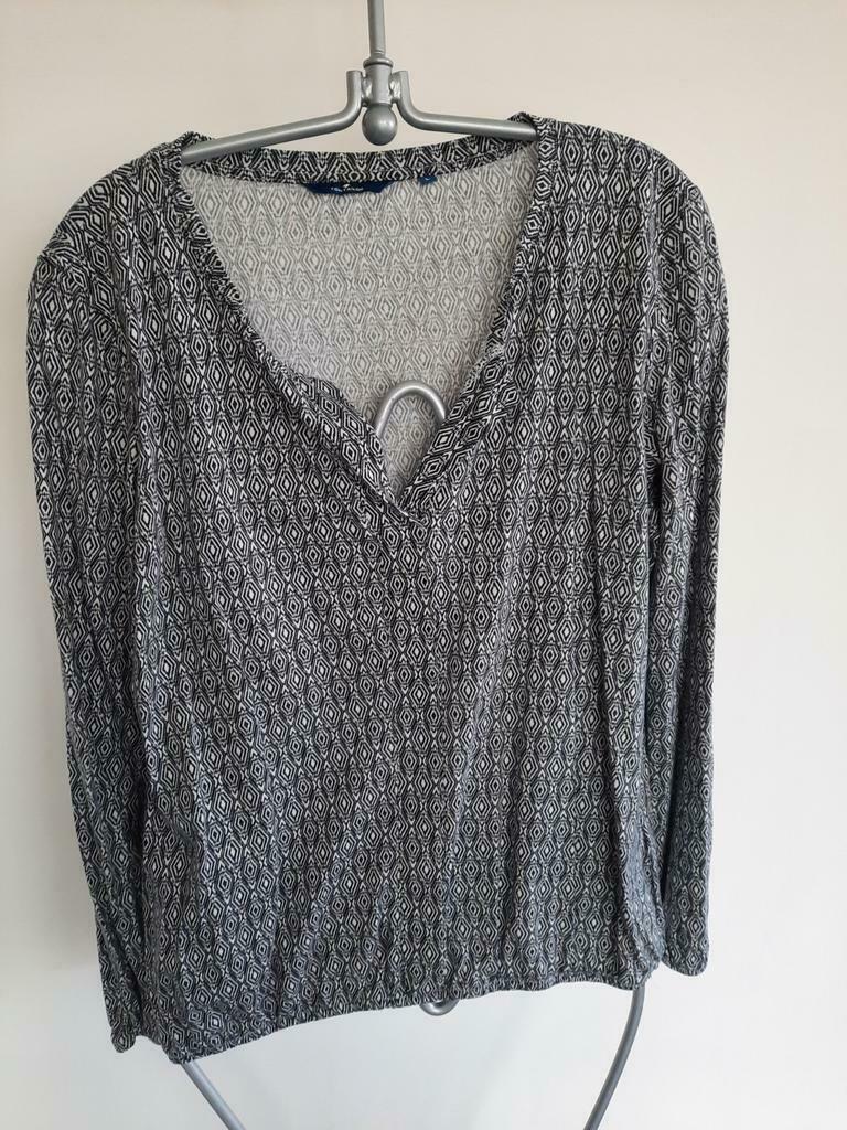 Chemisier à manches longues noir/blanc pour femme, Taille 42/44 (L), Enlèvement, Noir, Tom Tailor