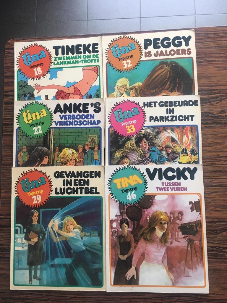 3 Strips Tina 1ste druk, Boeken, Meerdere stripboeken, Ophalen of Verzenden, Gelezen