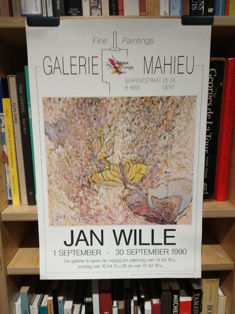 Jan Wille Galerie Mahieu 1990 affiche, Ophalen of Verzenden, Zo goed als nieuw