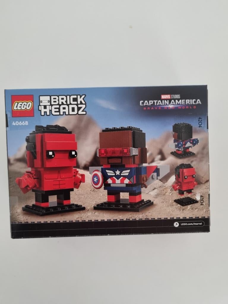 Lego brickheadz 40668 captain America en red hulk, Kinderen en Baby's, Ophalen of Verzenden, Nieuw, Lego