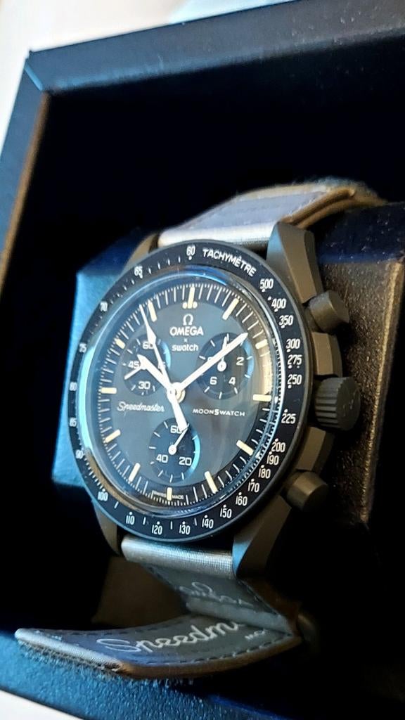 OMEGA SWATCH BIOCERAMIC horloge., Handtassen en Accessoires, Horloges | Heren, Ophalen