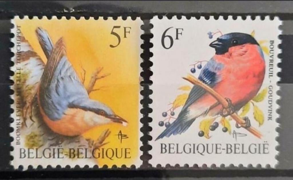 Belgique : COB 2294/95 ** Oiseaux 1988., Sans timbre, Neuf, Enlèvement ou Envoi, Non oblitéré