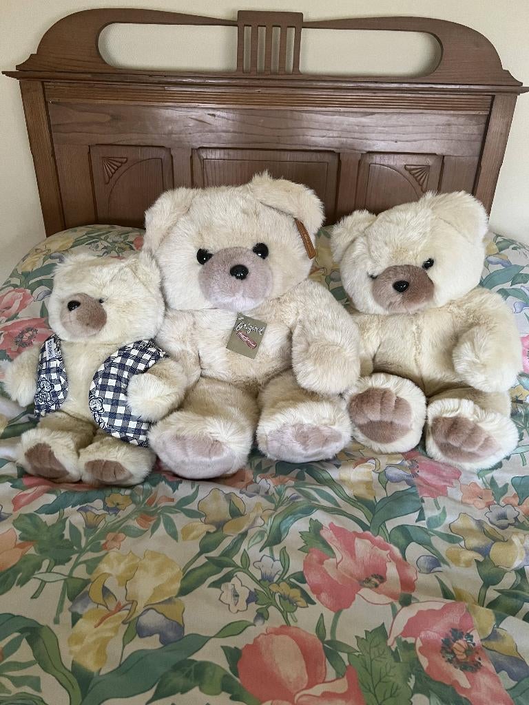 Set van 3 plushen Beren, Collections, Ours & Peluches, Neuf, Ours en tissus, Autres marques, Enlèvement