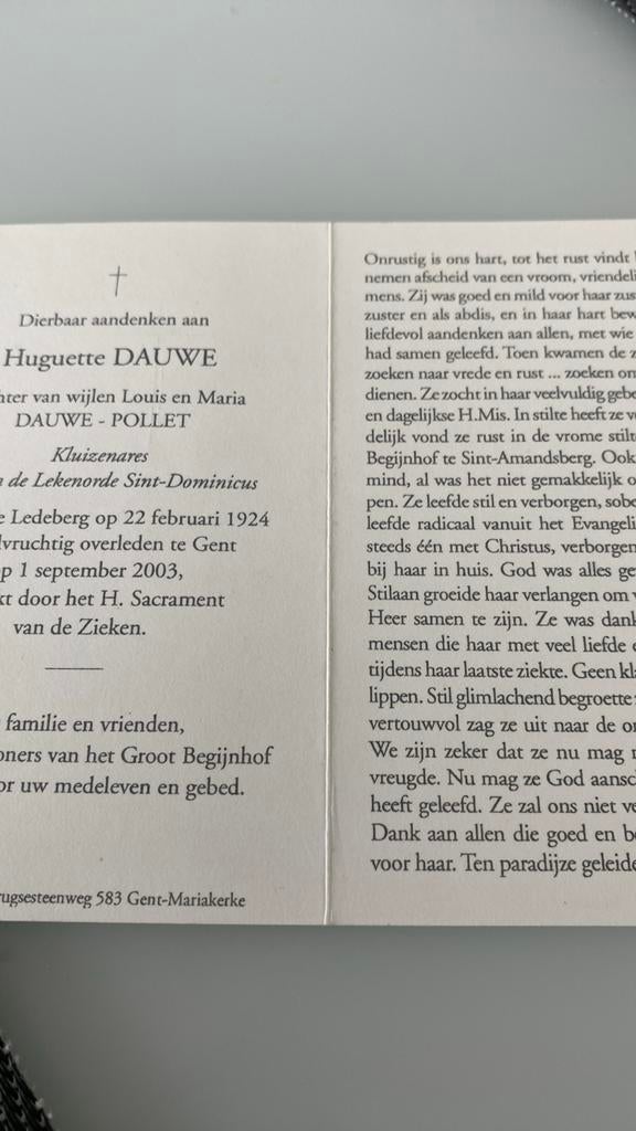 Dauwe - Kluizenares Groot Begijnhof Gent, Verzamelen, Verzenden