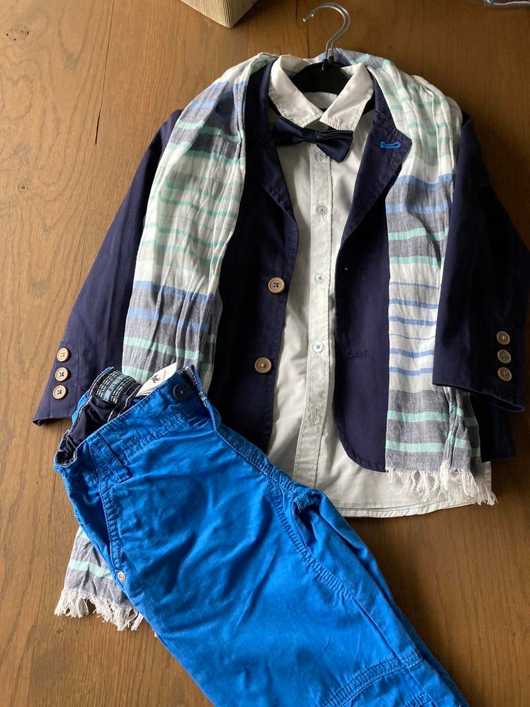 Nr4: Communie of feestkleding maat 116, Enlèvement ou Envoi, Comme neuf, Garçon, Ensemble