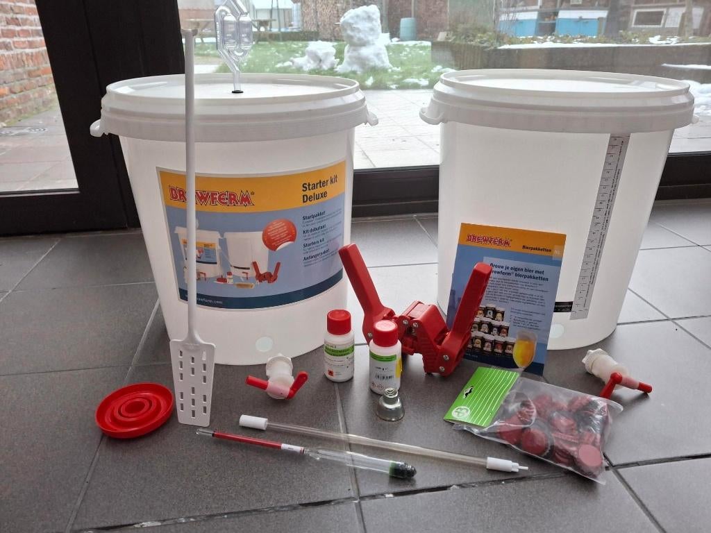 Brewferm Starter Kit Deluxe - bierbrouwersset, Hobby en Vrije tijd, Overige Hobby en Vrije tijd, Zo goed als nieuw, Ophalen